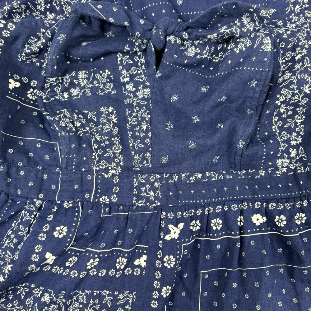 SALE BANDANA PRINT STRAPLESS MIDI DRESS - Picture 10 of 12